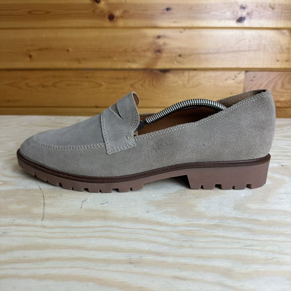 Lucky Brand Taupe Suede Loafers